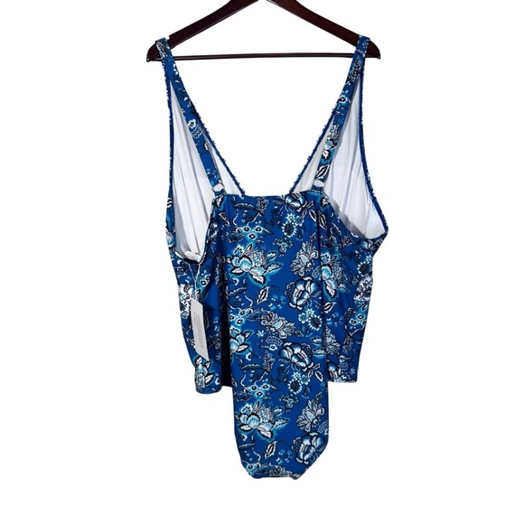 BloomChic Bandana Print Sculpt Waist Adjustable Straps One Piece Swimsuit Sz 26 - Picture 2 of 7